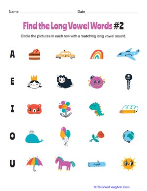 Find the Long Vowel Words #2