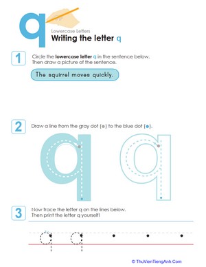 Writing the Letter q