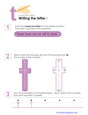 Writing the Letter t