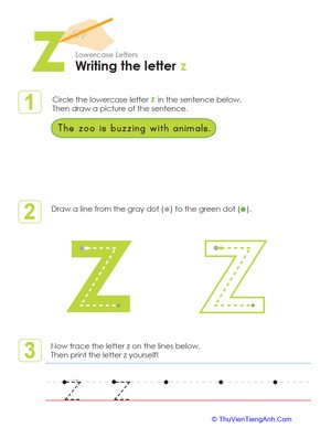 Writing the Letter z