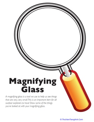 Magnifying Glass Coloring Page