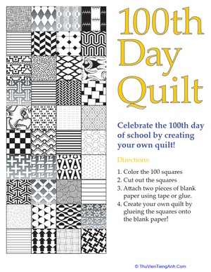 100th Day of School: Paper Quilt