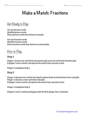 Make a Match: Fractions