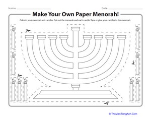 Make Your Own Paper Menorah!