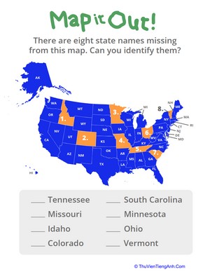 State Names: Map It Out