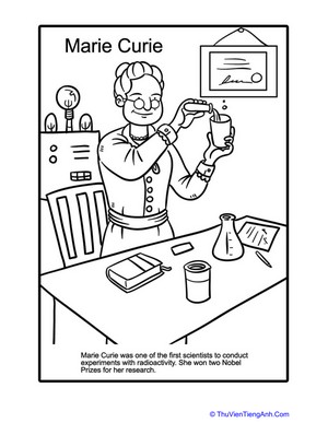 Marie Curie Coloring Page