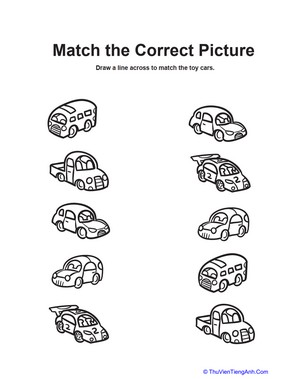 Matching Game for Car Kids
