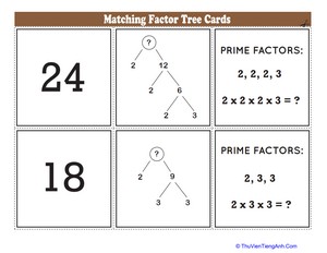 Matching Factor Tree Cards