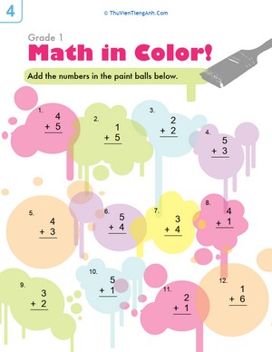 Math Splash: Practicing Addition