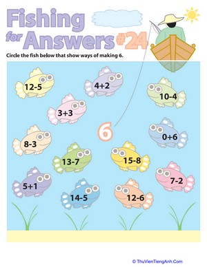 Fishing For Math Facts: Six