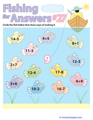 Fishing For Math Facts: Nine