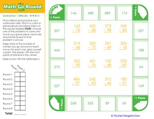 Math-Go-Round: Subtraction (Hard)