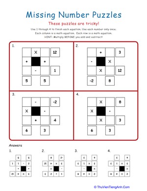 Four Math Puzzles