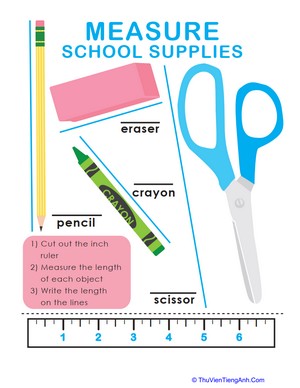 Length and Width: Measure School Supplies