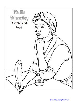 Phillis Wheatley Coloring Page