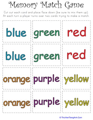 Color Word Memory Match