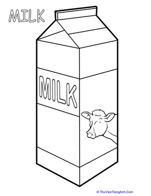 Milk Coloring Page