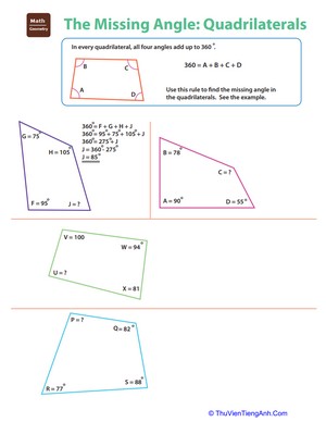 The Missing Angle: Quadrilaterals