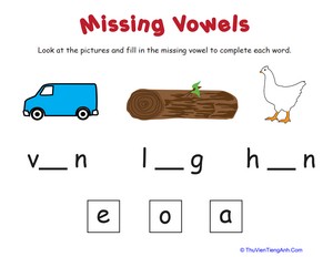Missing Vowels V