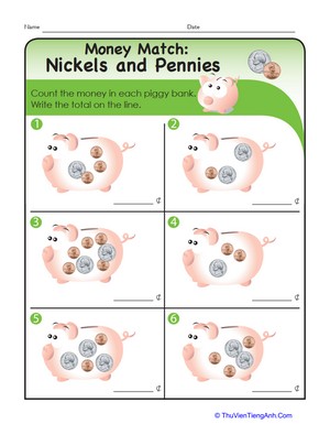 Money Match: Nickels & Pennies