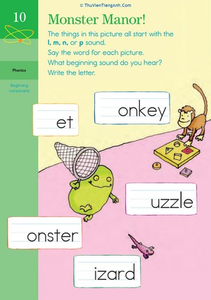 Beginning Consonants: Practicing “L,” “M,” “N” and “P” Sounds