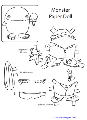 Monster Paper Doll