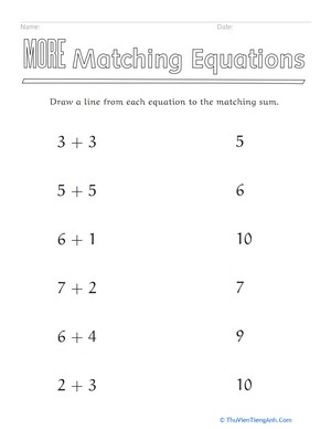 More Matching Equations