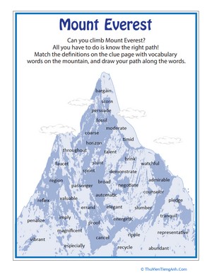 Mount Everest Vocabulary