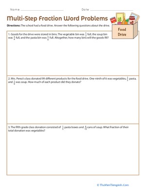 Multi-Step Fraction Word Problems