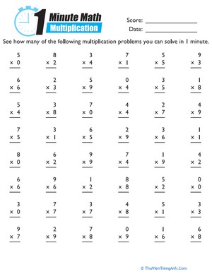 1-Minute Multiplication