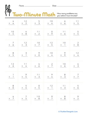 Two-Minute Multiplication