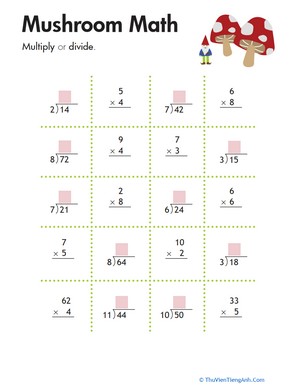 Multiplication & Division: Mushroom Math