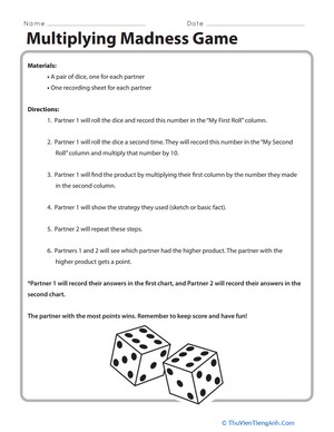 Multiplying Madness Game