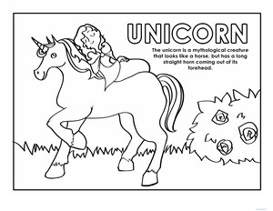 Color a Girl and her Unicorn