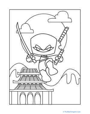 Ninja Coloring Page