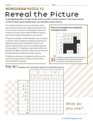 Nonogram Puzzle #2: Reveal the Picture