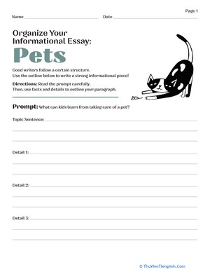 Organize Your Informational Essay: Pets