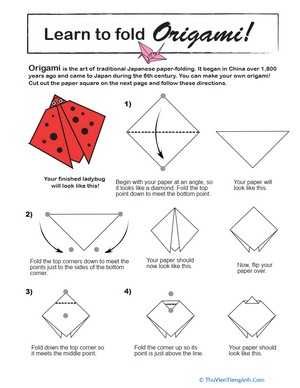How to Do Origami: Ladybug