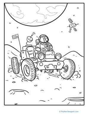 Lunar Rover Coloring Page
