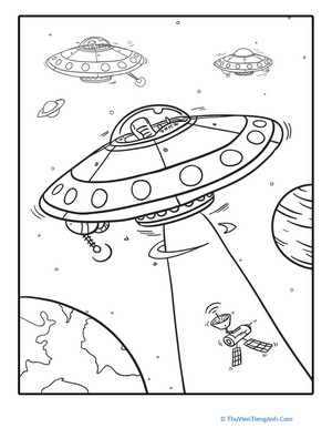 Outer Space Coloring: Spaceships