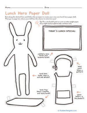 Make a Paper Doll: Lunch Hero