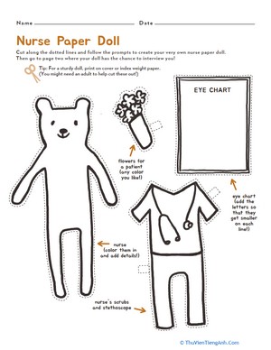 Make a Paper Doll: Nurse