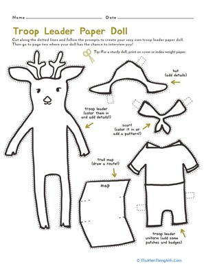 Make a Paper Doll: Troop Leader