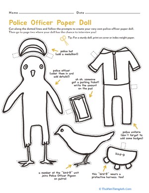 Make a Paper Doll: Police Officer
