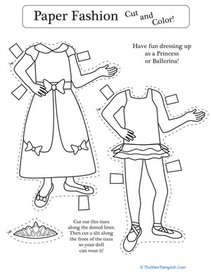 Paper Doll Coloring Outfit #5
