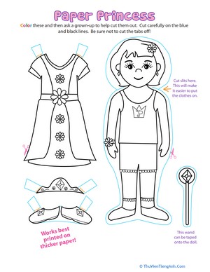 Play Dress-Up with a Princess Paper Doll