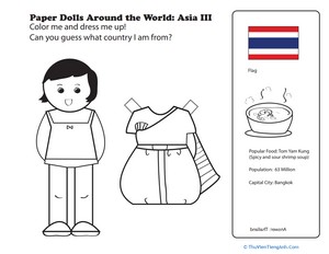 Paper Dolls Around the World: Thailand
