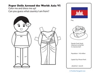Paper Dolls Around the World: Cambodia