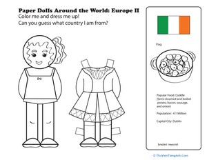 Irish Paper Doll
