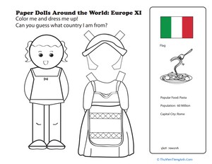 Italian Paper Doll
